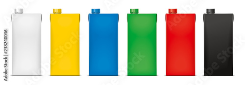 Fotomural Mockup for carton packaging drinks.