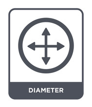 Diameter Icon Vector