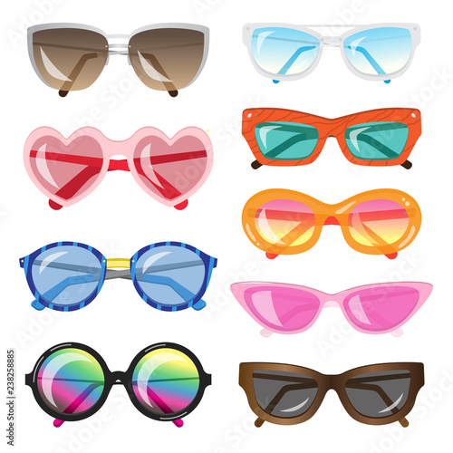 Sunglasses Different Of Set Fashionable ShapesColorsAnd xeBdCo