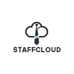 Aufkleber - Mr Cloud logo template design with a Tie