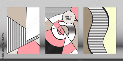Covers Templates Set with Bauhaus and Graphic Geometric Elements Slika na platnu