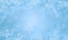 Hanukkah Background With David Stars And Snowflakes