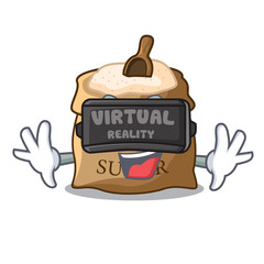 Poster - Virtual reality sugar that burlap sack on mascot