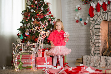 Little girl  with Christmas