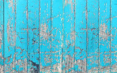 Wall Mural - Vintage wood board blue color painted wood wall as background or texture, Natural pattern. Blank copy space.