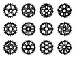 © Phu - Sprocket wheel icon set. Silhouette vector