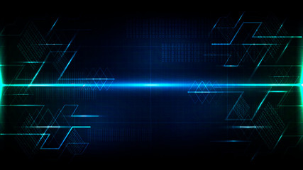 Wall Mural - Abstract digital technology future cyberspace background vector