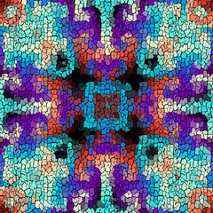 Aufkleber - Seamless grunge abstract square pattern. Paint grunge cracks.