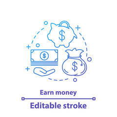 Wall Mural - Earn money concept icon