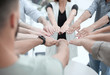 © ASDF - close up.young business team forming a circle of hands