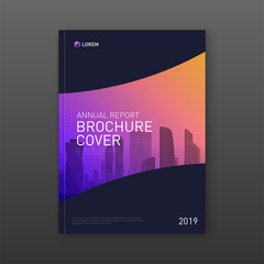Wall Mural - Annual report brochure cover design layout