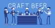 Craft beer store bar male visitors