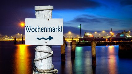 Sticker - Schild 386 - Wochenmarkt