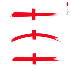 Sticker - Set of 3 grunge textured flag of England