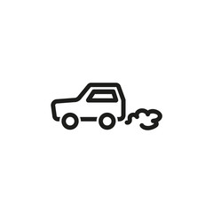 Sticker - Car pollution line icon. Exhaust fumes, gas, vehicle. Air pollution concept. Can be used for topics like ecology, environment, car industry