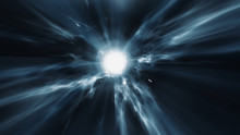 3d Render Blue Wormhole Time Vortex Space
