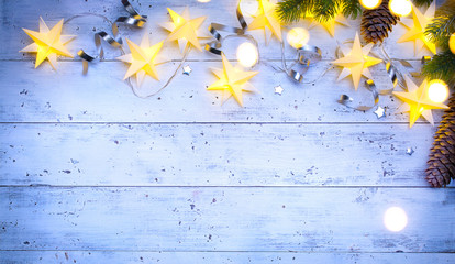 art Christmas holidays light background