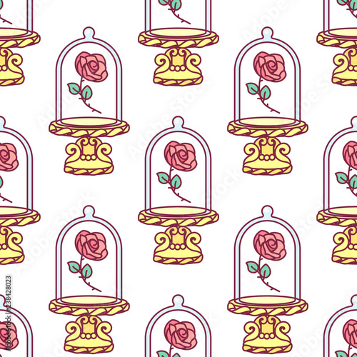 Fotomural vector cartoon seamless pattern