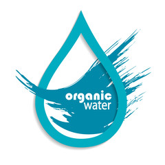 Poster - organic drop of clean water