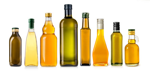 Sticker - oil olive bottles isolated