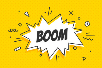 boom, speech bubble. banner, speech bubble, poster and sticker