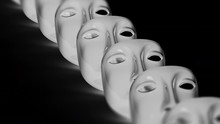 The Mask. Looping Footage Has 4K Resolution. Prores 4444. 3D Illustration.