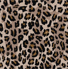 Wall Mural - leopard seamless pattern design . vector illustration background