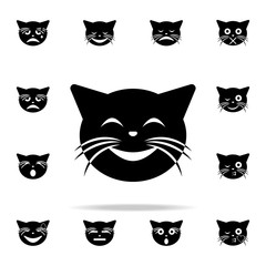 Naklejka na meble ikona kot cutie. uniwersalny zestaw ikon uśmiech kota dla sieci web i mobile