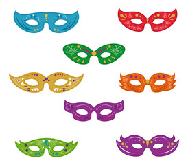 Sticker - Set of mardi gras masks