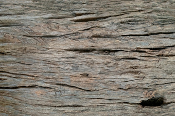 Wall Mural - Close up of old aged weathered cracked wood surface texture.