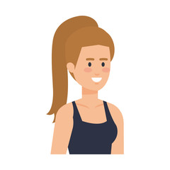 Sticker - athletic woman sporting character