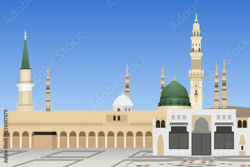 Photo Medina Mosque in Saudi Arabia Illustration