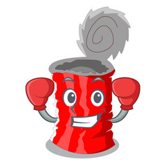 Sticker - Boxing Tin can shape on a cartoon