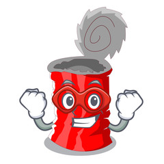 Sticker - Super hero tin can isolated on a mascot