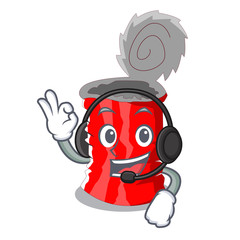 Sticker - With headphone tincan ribbed metal character a canned