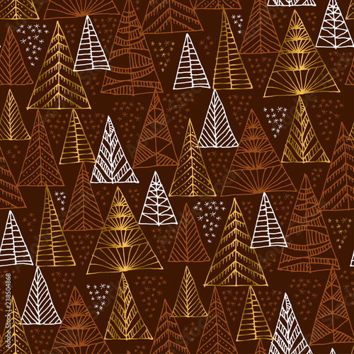 Stylized Christmas tree sil...