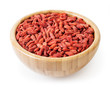 © Da-ga - Dried goji berries in wooden bowl isolated on white background with clipping path