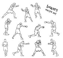 Silhouettes Of Boxers