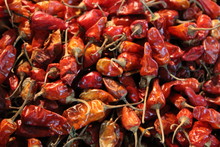 Dried Chillies In Market In India
