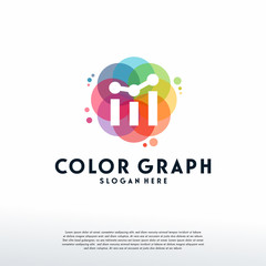 Wall Mural - colorful finance logo vector, stats logo designs template, design concept, logo, logotype element fo
