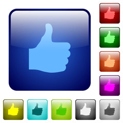 Poster - Thumbs up color square buttons