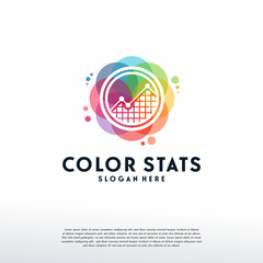 Wall Mural - colorful finance logo vector, stats logo designs template, design concept, logo, logotype element fo