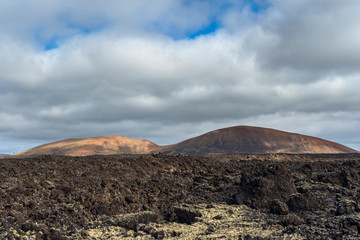 Wall Mural - Canary islands lanzarote volcano lava outdoor nature day