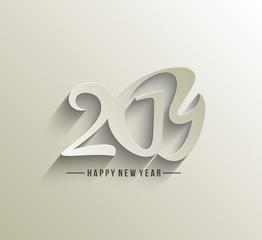 Happy New Year 2019 Text Design Patter, Vector illustration.