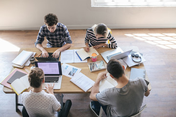 University Students Study Together