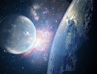 Wall Mural - creative planets float on open space near the earth orbit ib galaxy. elements of this image furnishe