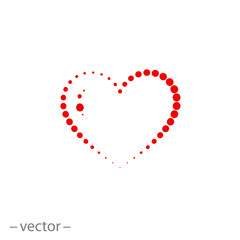 Wall Mural - heart icon, love line vector illustration on white background - editable stroke