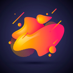 Wall Mural - vector illustration abstract liquid shape. modern fluid colorful gradient waves design with geometri