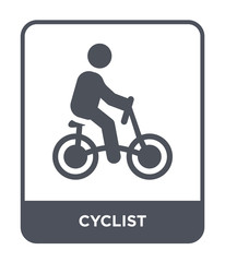 Wall Mural - cyclist icon vector