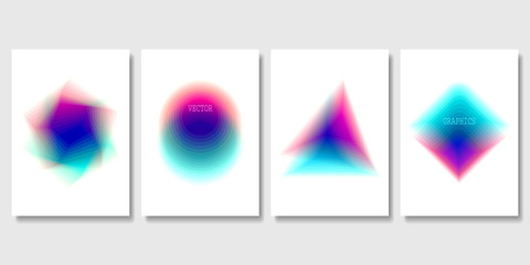 Wall Mural - Set of Colorful Abstract Objects. Modern Graphic Elements. Applicable for Banners, Posters, Web Backgrounds and Cover Prints. EPS 10 Vector.